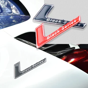 

2PCS 3D Epoxy Aluminum alloy Black Series Emblem Badge Decals Sticker for Mercedes SLS AMG A GLC W203 W211 W207 C63 Car Styling