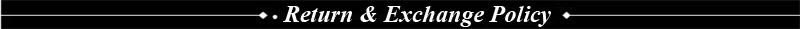 Return & Exchange Policy