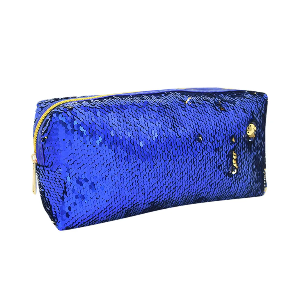 Косметичка для макияжа, милый косметичка органайзер, Русалка, блестки, пенал, косметический макияж, монетница, сумка для хранения на молнии, кошелек, сумка D300622
