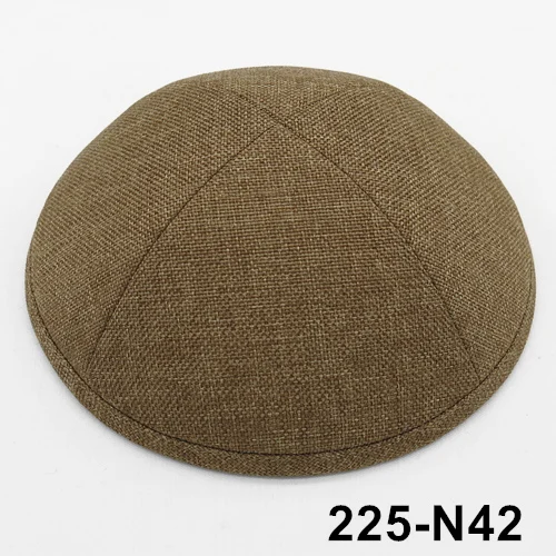 225N42 Burlap2-Kippot kippa Kippah19cm Иудейская Кепка Yarmullka beanie hat Kipa yarmulke skull - Цвет: 225N42