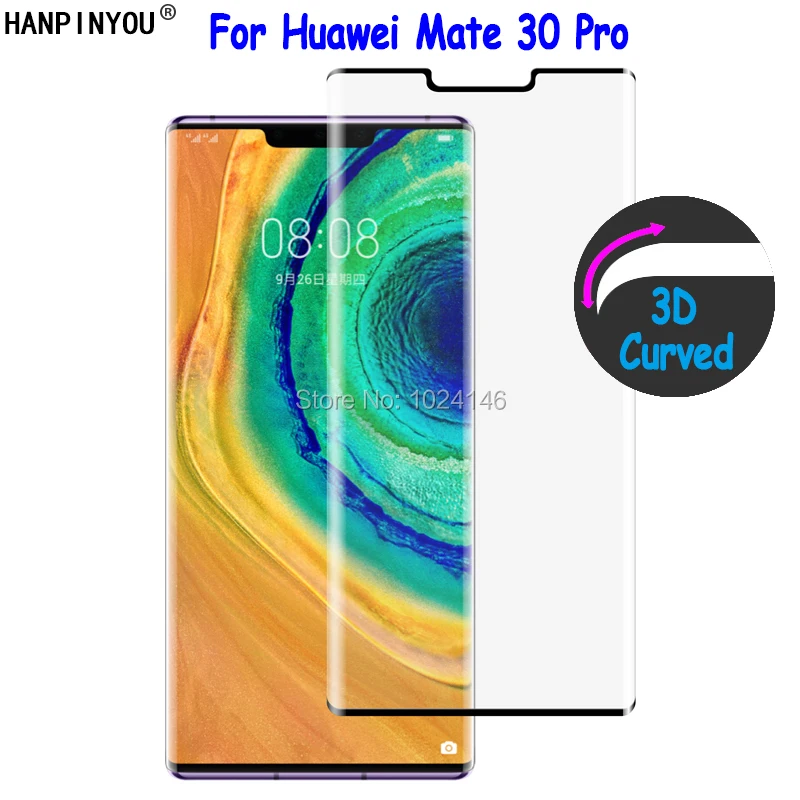 Ультратонкое изогнутое закаленное стекло 9H для Huawei Mate 30 Mate30 Pro 30pro Защитная пленка