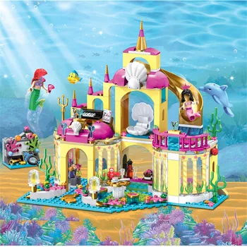 

lepining Friends 41063 Girl Princess Mermaid Ariel Undersea Palace Building Bricks Blocks Sets Toy Girl Friends Blocks Toys