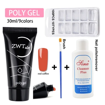 

Polygel Set Quick Builder Gel Varnish Acrylic UV Poly Gel Nail Polish Tips Gellak vernis semi permanant uv