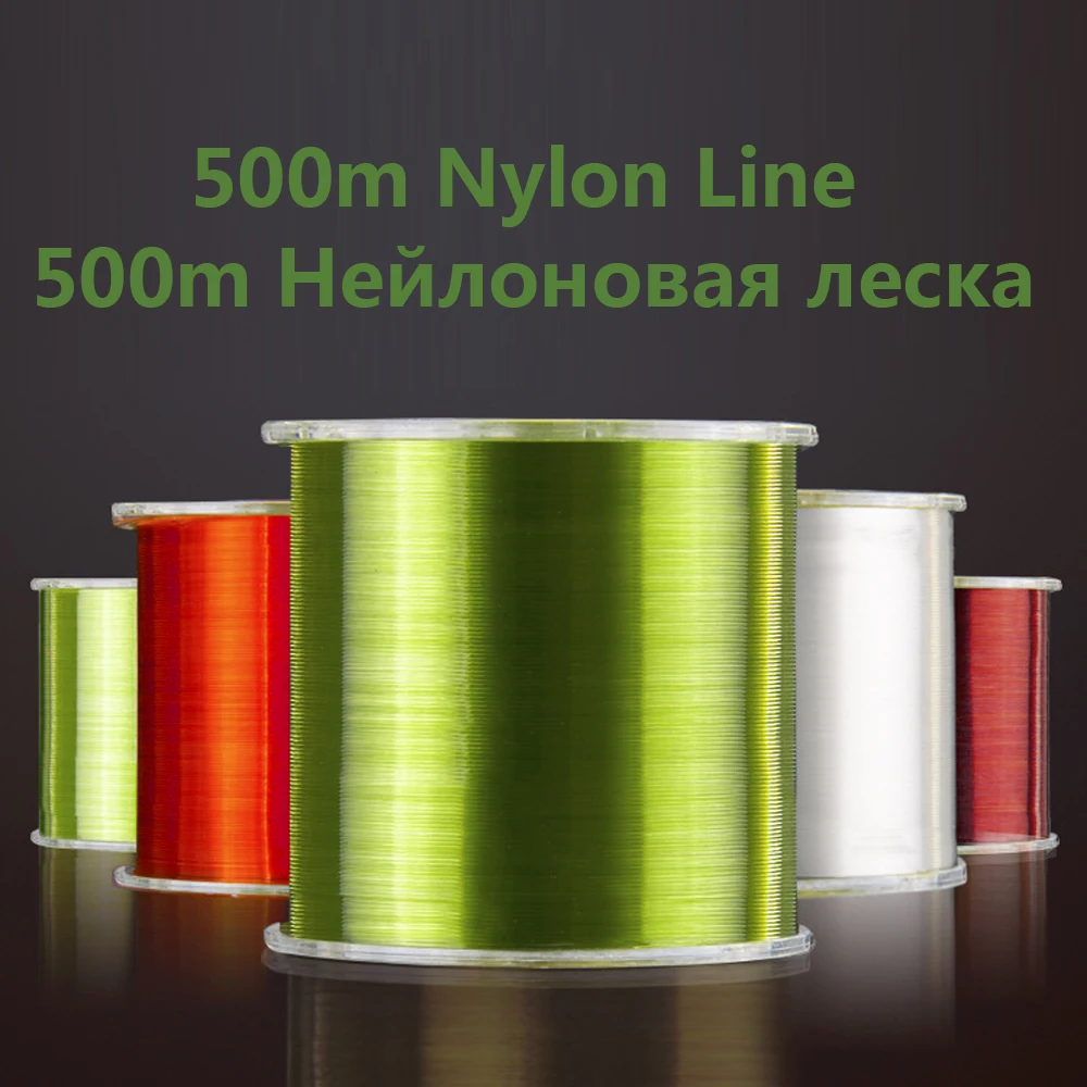 

500M Nylon Fishing Line Super Strong Japan Monofilament line fluorocarbon coated Saltwater Carp Fishing leader line 3.3-28.8LB