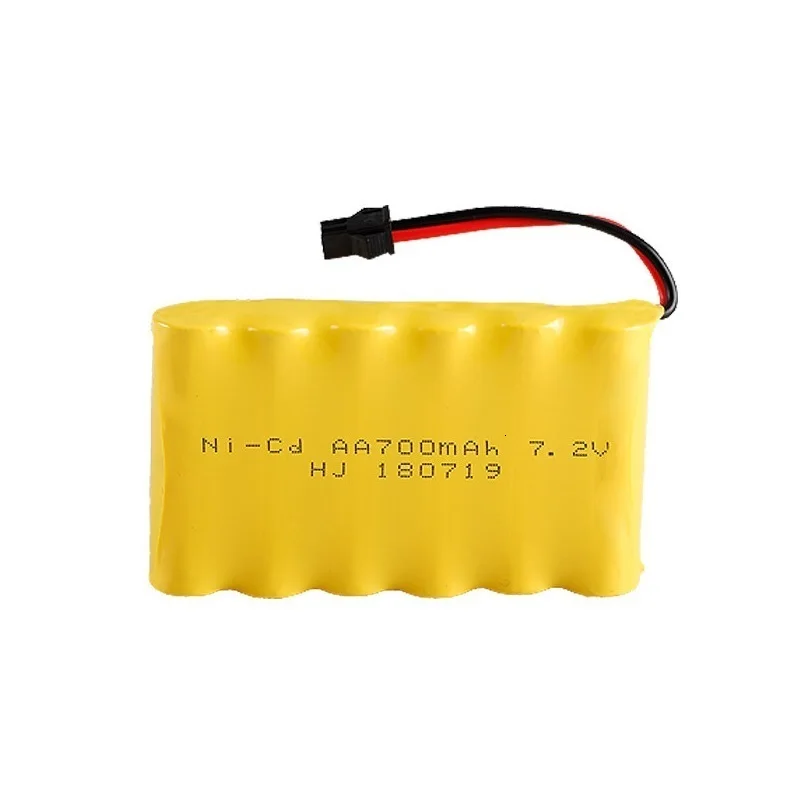 Обновленная батарея 7,2 v 700mah NiCD+ зарядное устройство для радиоуправляемых игрушек, автомобилей, танков, грузовиков, роботов, пистолетов, лодок AA 7,2 v, перезаряжаемый аккумулятор 3 шт
