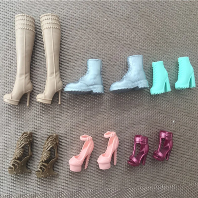 Zapatos de muñeca originales de calidad para niña, botas decorativas, sandalias de vestidor con personalidad, accesorios coloridos, regalo para niña, 1/6