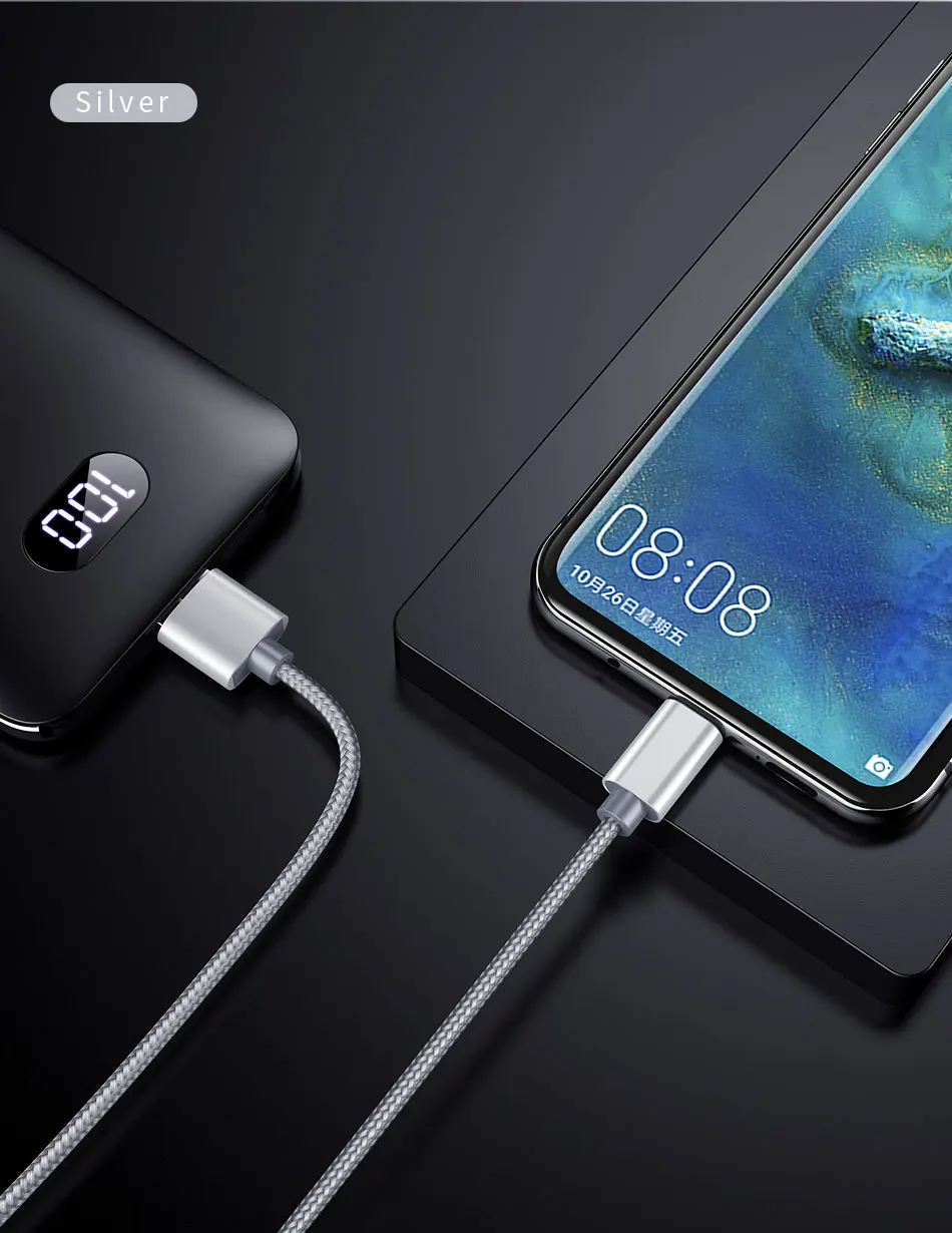Usb-кабель type C YKZ USB-C кабель для быстрой зарядки для samsung S10 type-C провод для зарядки мобильного телефона для Xiaomi huawei Oneplus