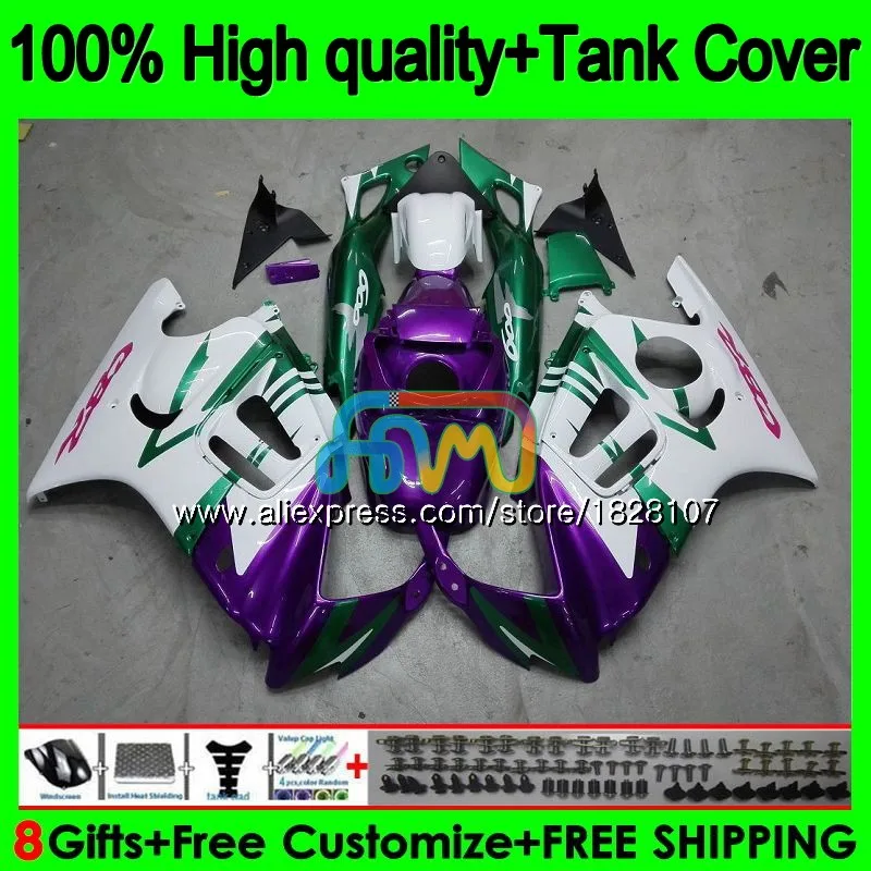 CBR600F2 комплект для HONDA CBR 600F2 600 FS F2 91 фиолетовый белый 92 1993 1994 1BS. 129 CBR600FS CBR600 F2 1991 1992 93 94 Обтекатель+ майка