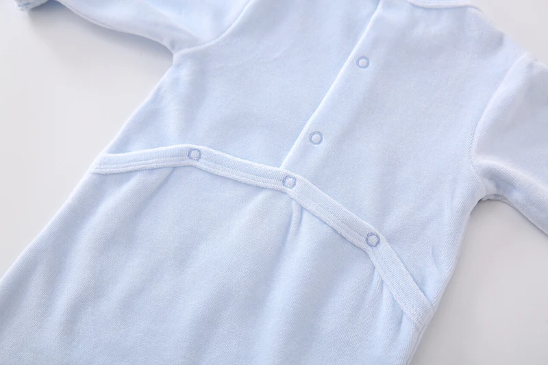 Baby-Strampler-Pyjama mit Rundhalsausschnitt und langen Ärmeln, Kinderkleidung mit Tasche, Patchwork-Design, Baby-Overall, gerippte Babykleidung, Strampler – Detail 22