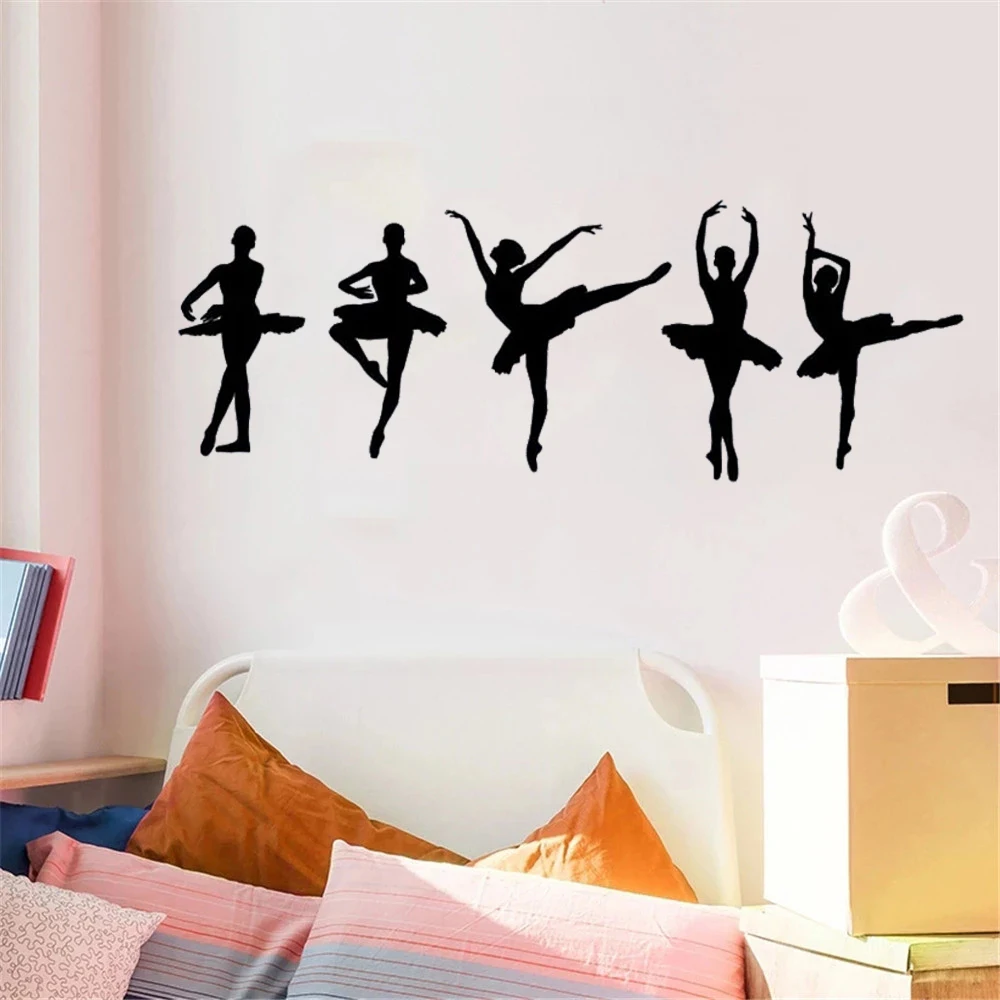 

Ballet Dancers Wall Stickers Removable Vinyl Ballerina Dancers Decals Girls Bedroom Livingroom Nursery Decor Murals DW12837