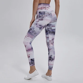

Comfy Wide Waistband Print Gym Leggings Sport Women Fitness Squat proof Workout Sporty Tights Tummy Control Yoga Pants Plus Size