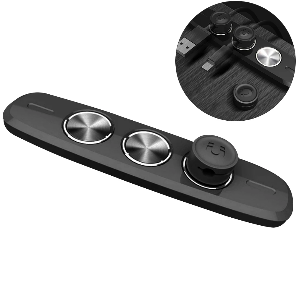 Desktop Magnetic Cable Clip Organizer Wire Cord Management Winder Line Holder 1x