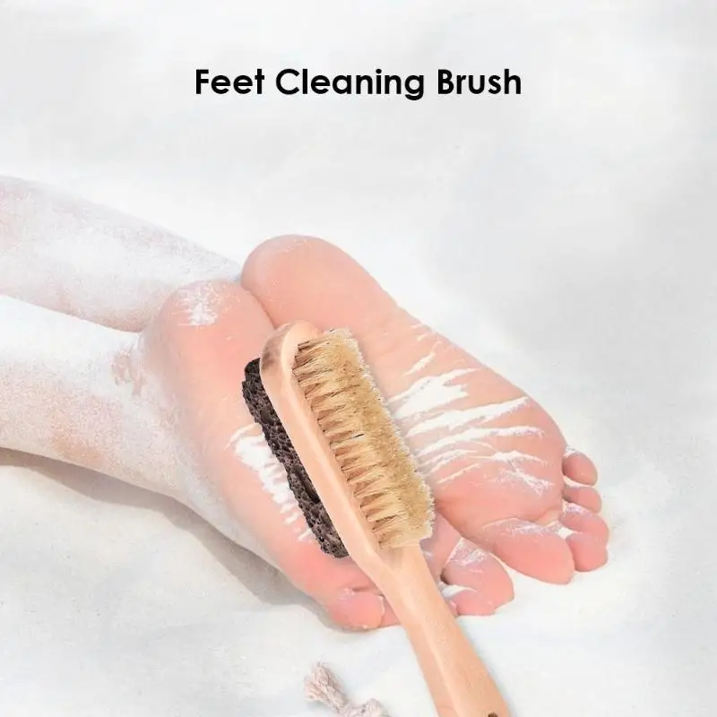 Natural Bristle Body Brush Soft and Comfortable Bath Scrubber Practical Fashionable Feet Scrubs Massager Exfoliate Shower