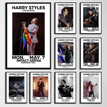 

Art Decor Harry Styles 2018 Music World Tour Live Singer Star Wall Art Canvas Painting Silk Poster Home Decoration
