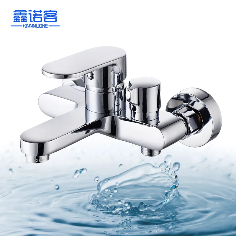 

A Generation of Fat Open Side of Cold Pulling Triple Shower Faucet Copper Mixing Water Bathtub Faucet Manufacturers Direct Selli