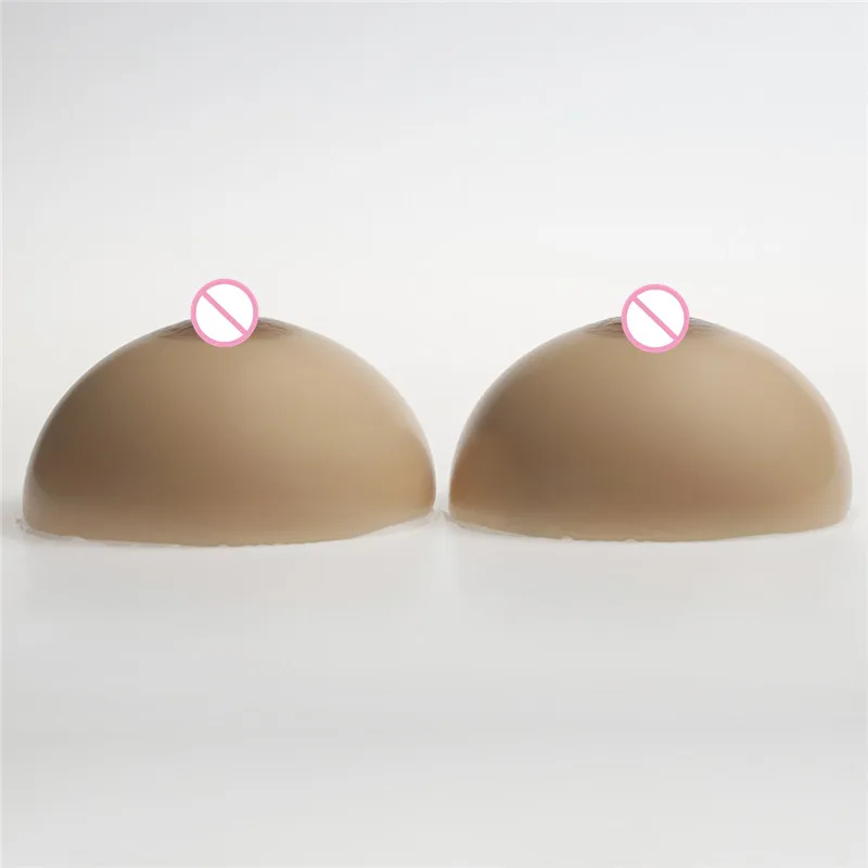 1200g/pair Brown Silicone Breast Forms 36DD/38D/40C Cup Crossdresser Shemale Boobs Artificial Breast Enhancer Classic Round