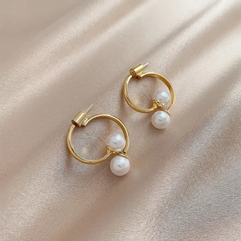 

needle pearl earrings female cold wind earrings 2020 new wave net red temperament simple fashion earrings light luxury