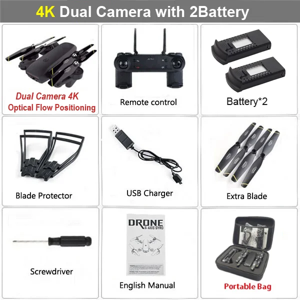 4K Black 2B Bag LAUMOX M70 FPV Дрон оптический с 4K HD камерой Дрон wifi следует за мной Вертолет радиоуправляемый Дрон Радиоуправляемый квадрокоптер Дрон VS SG906 - Цвет: 4K Black 2B Bag
