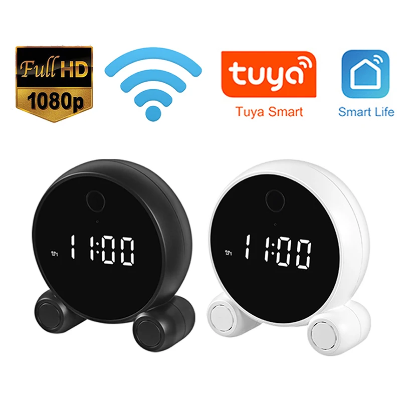 Мини-камера видеонаблюдения Tuya HD1080P с функцией ночной съемки Wi-Fi и датчиком