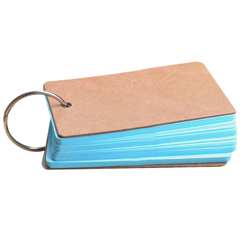 Съемное крепление связующего Примечания флэш-карты блокноты для записей DIY пустые карты канцелярские принадлежности J99Store - Цвет: Blue
