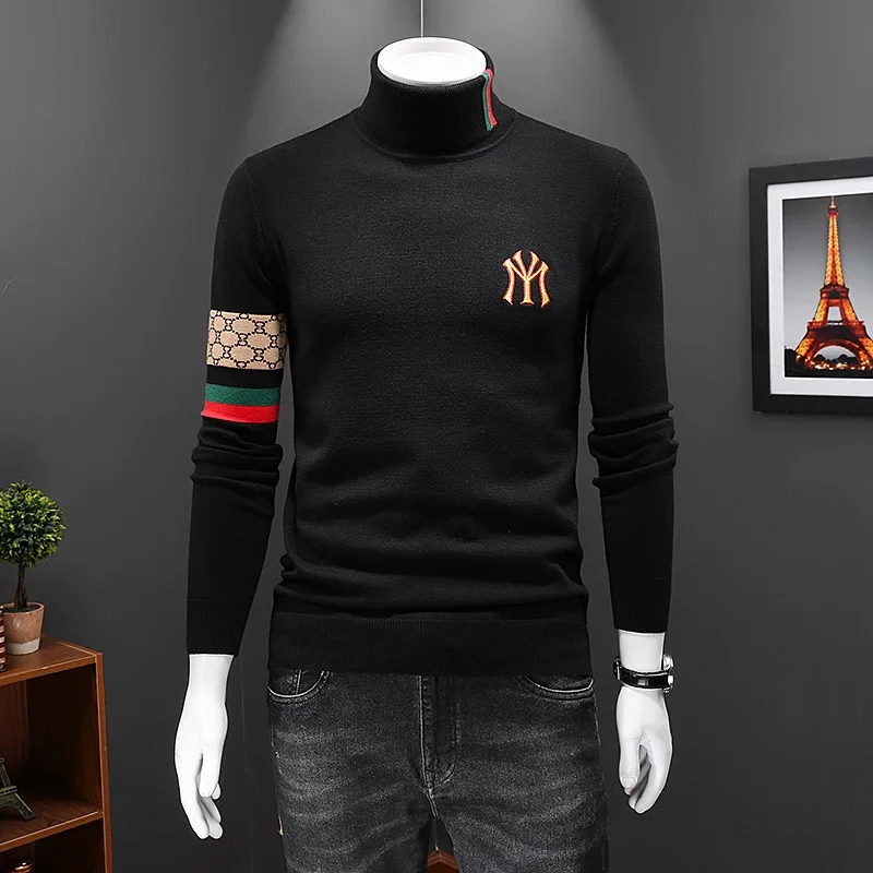 Высококачественный Роскошный дизайнерский брендовый свитер с вышивкой мужская