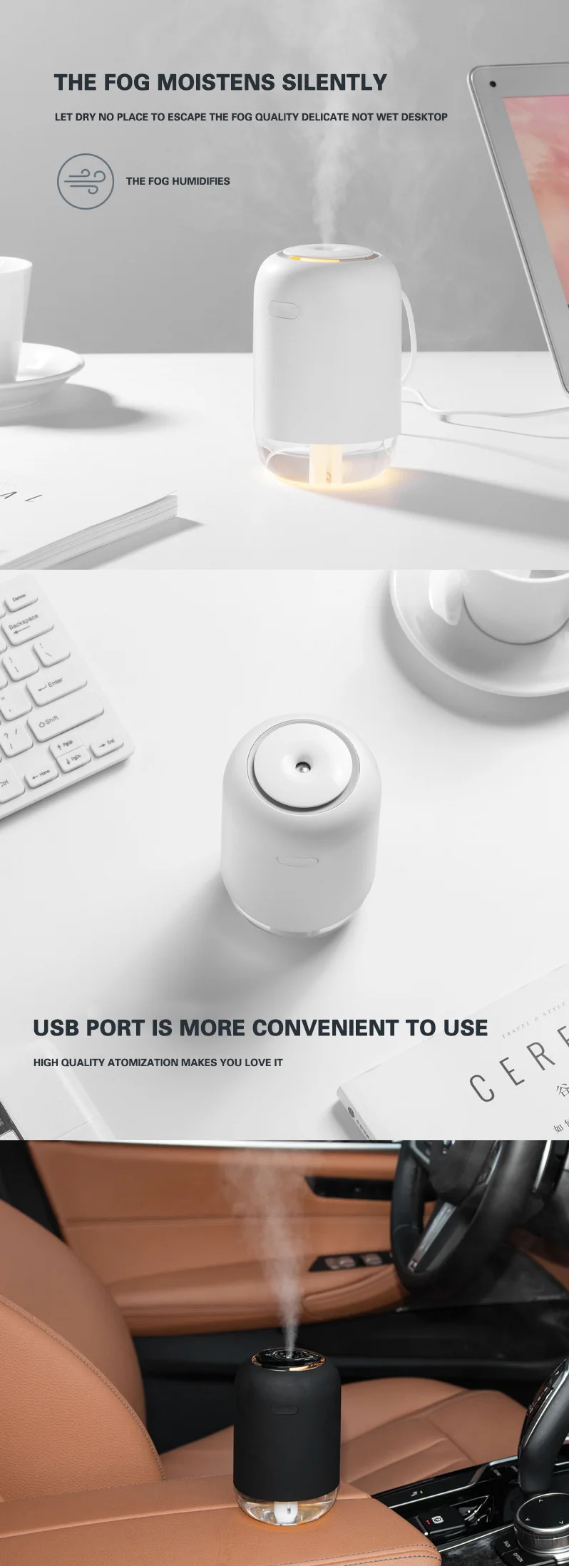 200 мл USB Настольный воздушный диффузор для ароматерапии диффузор для эфирных масел, машину, Ароматический диффузор светодиодный ночной Светильник увлажнитель воздуха, создатель тумана