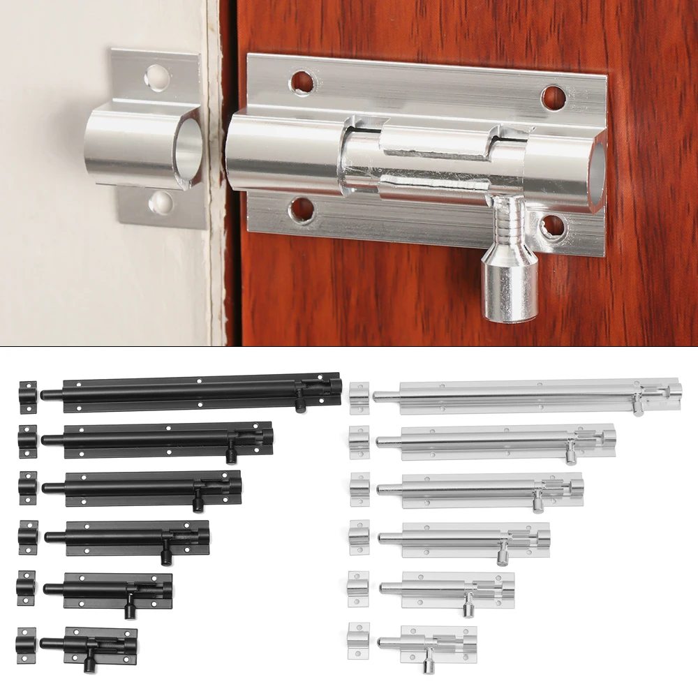 Door Latch 2-8" Window Catch Lock Door Lock Buckle Heavy Duty Large Garden Gate Shed Sliding Door Tower Bolt