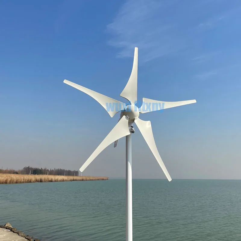 US $188.15 china factory 800W 12v 24v 48v new horizontal axis wind turbine Wind generator with mppt controller FOR home use
