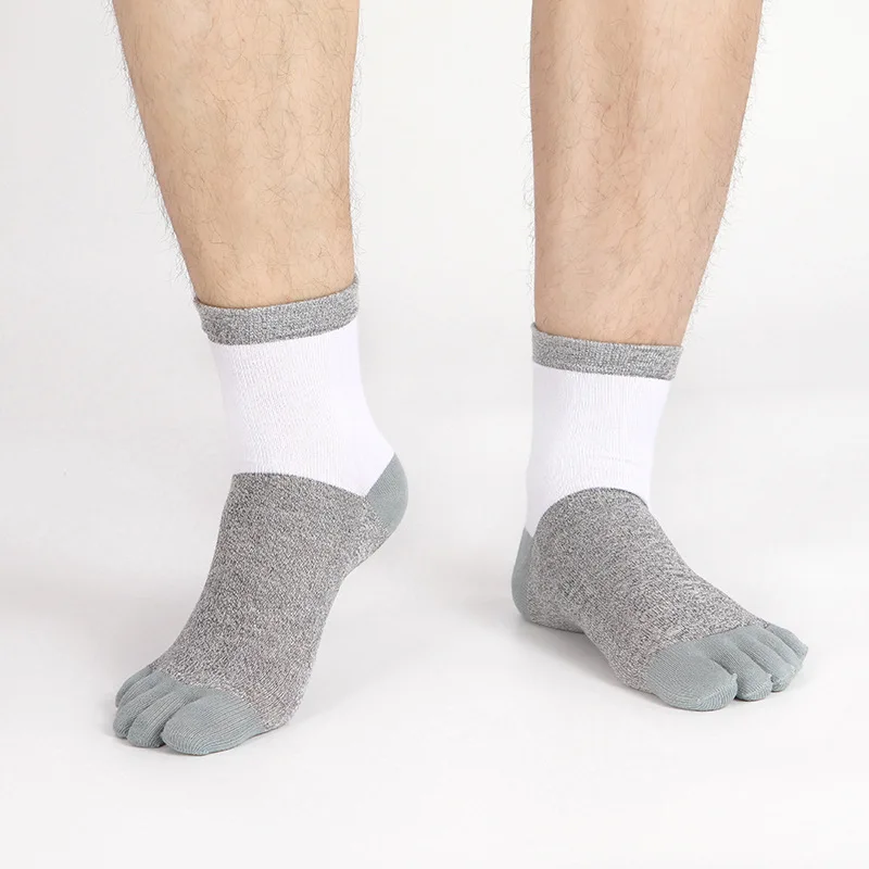 5 Pairs Spring Autumn Toe Socks Vintage Cotton Designer Socks Japanese Harajuku Casual 5 Finger Socks Male Fathers Calcetines