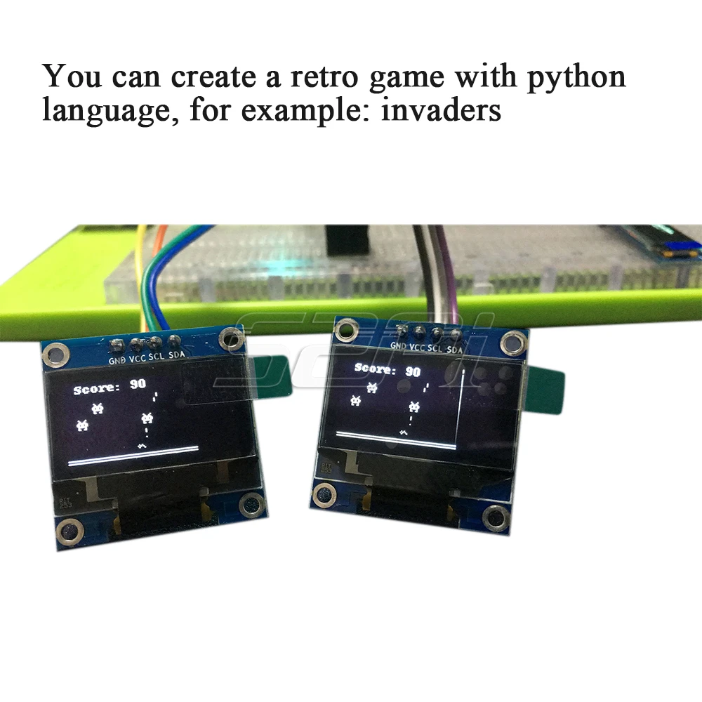 52Pi 0,96 дюймовый модуль oled-экрана 128*64 IIC SSD1306 для Raspberry Pi 4 B/3 B(+)/2 B/Zero(W)/Beaglebone черный/C51