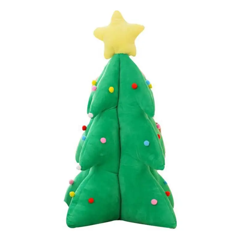 1pc Throw Pillow Adorable Christmas Tree LED Decorative Creative Cushion Bolster Pillow Doll for Home Chair Sofa