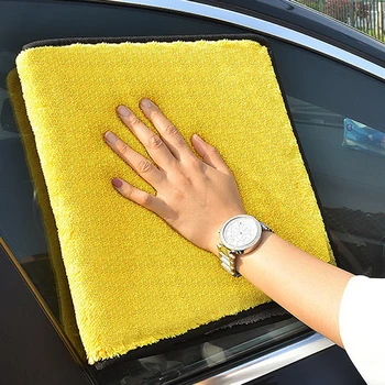 

30cm * 40cm Car Wash Towel Microfiber Car Cleaning Drying Cloth Hemming Car Care Cloth Detailing Car Wash Towel For Toyota