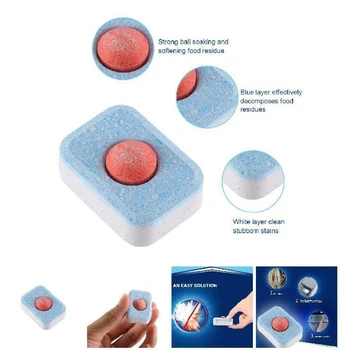 

30pcs Clean Dishwashing Tablet Solid Detergent Concentrated Deep Cleaning Tablets for Dishwasher AC889