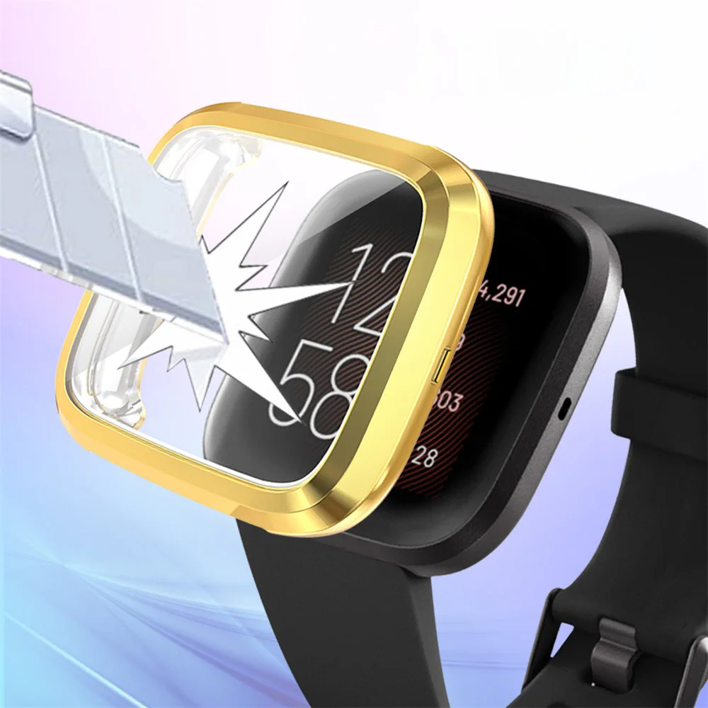 Цветной чехол для часов из ТПУ с покрытием 1 шт. защита экрана полным