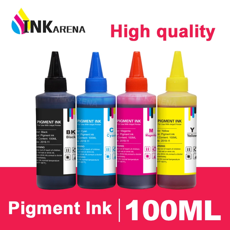 INKARENA 400 мл пигментные чернила для заправки универсальные для Epson для Canon для hp для принтера Brother пигментные чернила Наборы Высокое качество