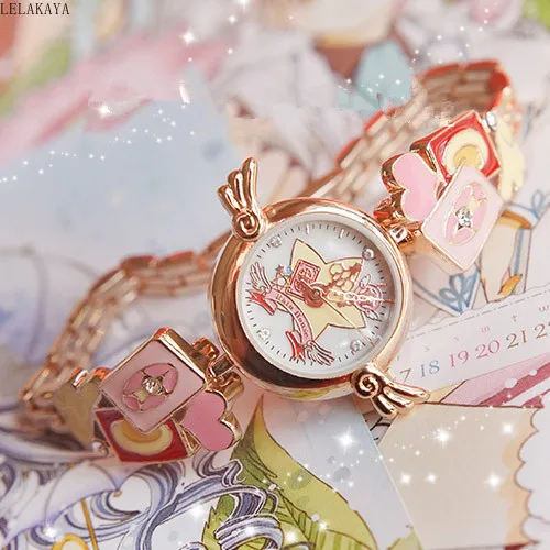 Аниме Фигурка металлическая карта Captor Sakura Kinomoto звезда крылья трость прозрачная
