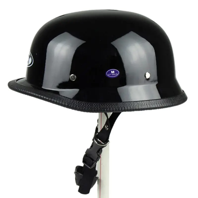 Ретро мотоциклетный шлем половина лица винтажные регулируемые мужские женские шлемы жесткая шляпа