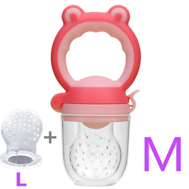 c Pink M Plus Bag L С заячьими ушками детская пустышка на цепочке с прищепкой, Еда Зубастик свежие фрукты молоко рисовое Зубастик Feeder детская соска бутылочка с соской ухода за соском - Цвет: c Pink M Plus Bag L