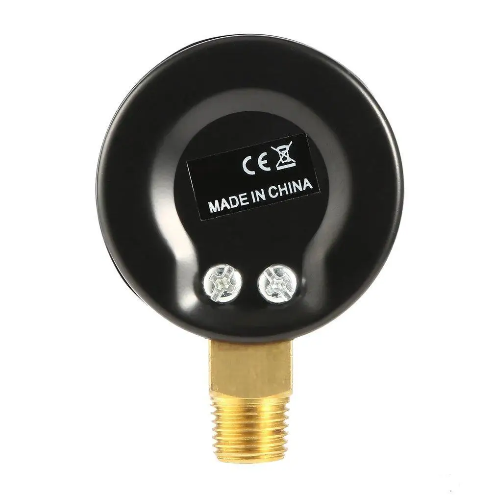 Сухой бытовой вакуумный манометр Blk сталь 1/" NPT нижнее Крепление-30HG/0PSI DE