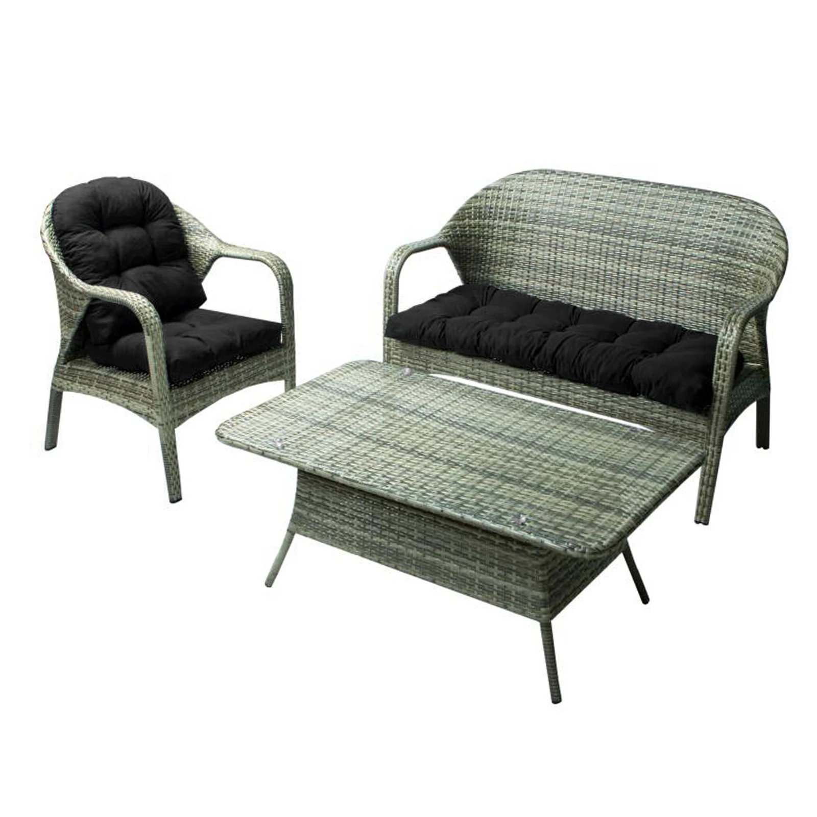 48 x 48 cm 2-Seater Garden Bench Cotton Cushion Pillow with Back Cushion for Loveseat Settee Bench Lounger Recliner