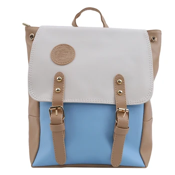 

Women 's Backpack 2020 Spring New Fashion Wild Soft Leather Leisure Travel Large Capacity Patchwork Bag