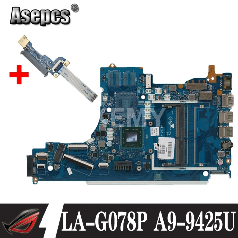 For HP 15-DB Laptop Motherboard With A9-9425 AM9425 CPU EPV51 LA-G078P L20477-601 L20477-001 DDR4 100% Tested Fast Ship | Компьютеры и