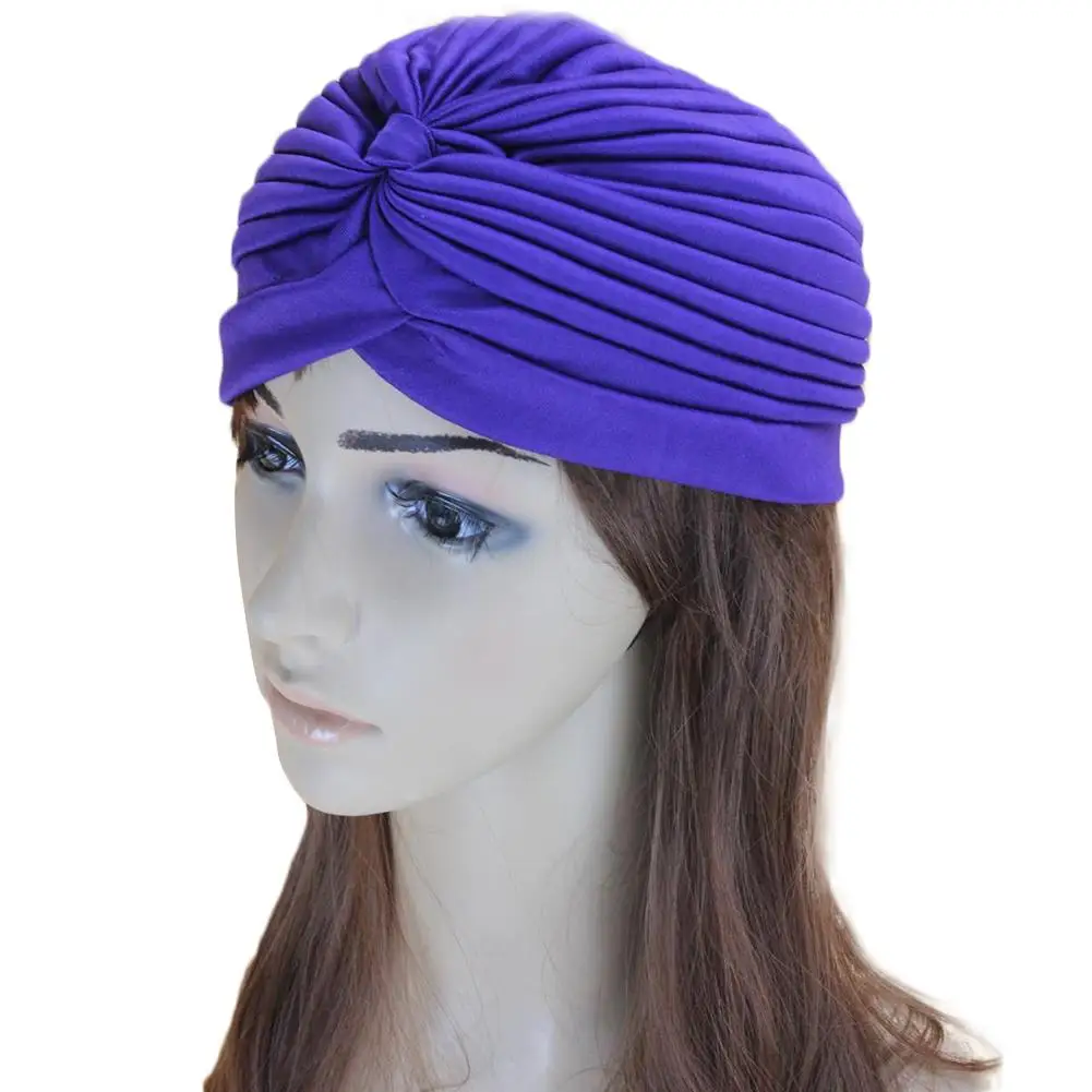 Swimming Cap Elastic Nylon Turban Pool Bathing Hats For Outdoor Sports Yoga Elastic Polyeste Indian Turban Head Scarf