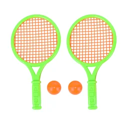 1 Pair of Children's Tennis Racket Kids Plastic Badminton Rackets Game Props for Kindergarten Primary School (Size Random