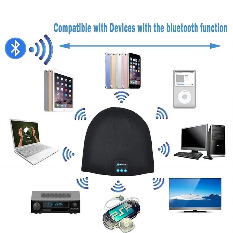 Новые уличные Bluetooth наушники для пробежек Музыкальная шляпа беспроводные Bluetooth наушники стерео Волшебная Музыкальная шляпа для мужчин и женщин умная Музыкальная шляпа