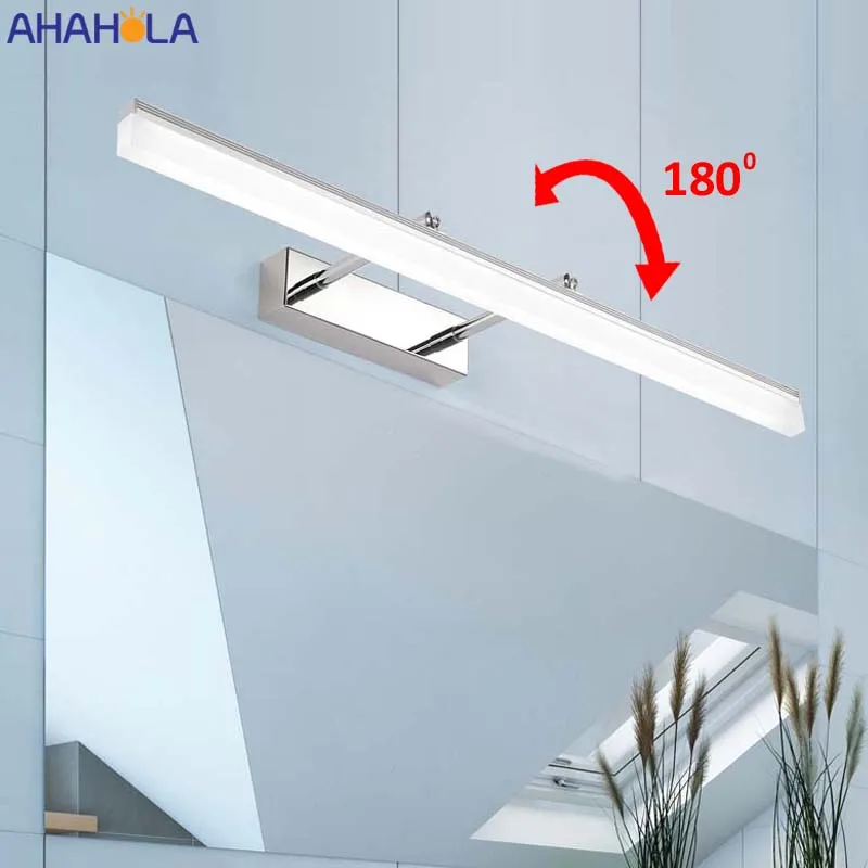 

Gold Silver Black Led Bathroom Light Fixtures Waterproof IP65 Makeup Modern Bathroom Mirror Light Wall Sconce Vanity Light