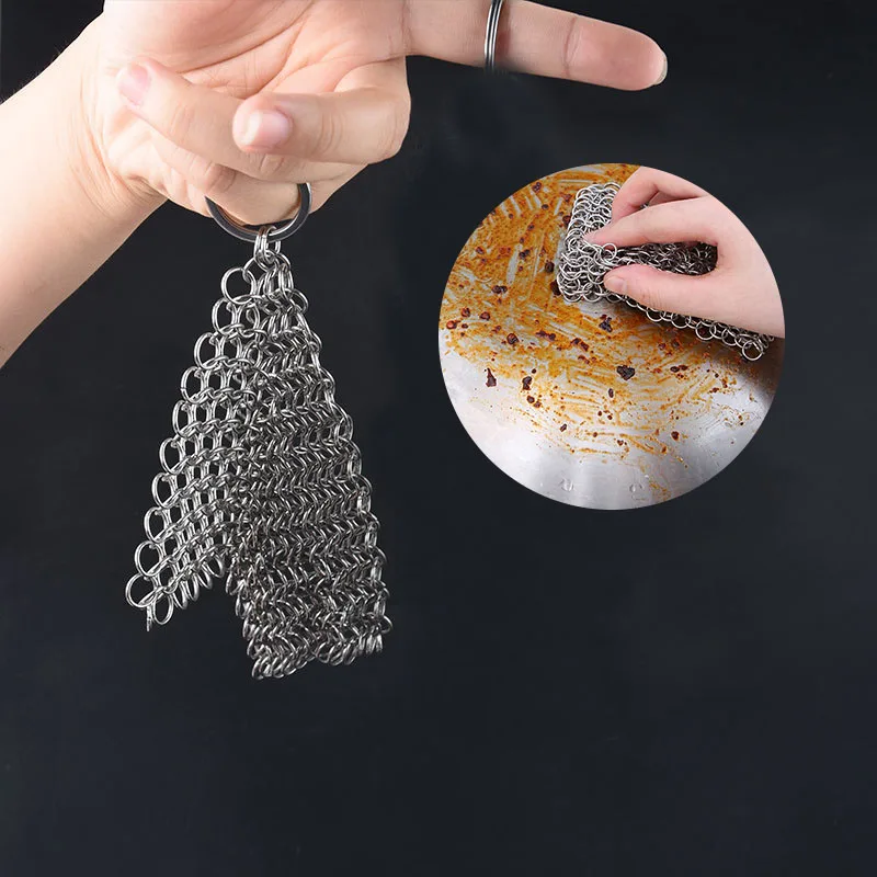 Нержавеющая сталь чугунный очиститель Chainmail скруббер домашняя кухонная утварь кухонная оснастка