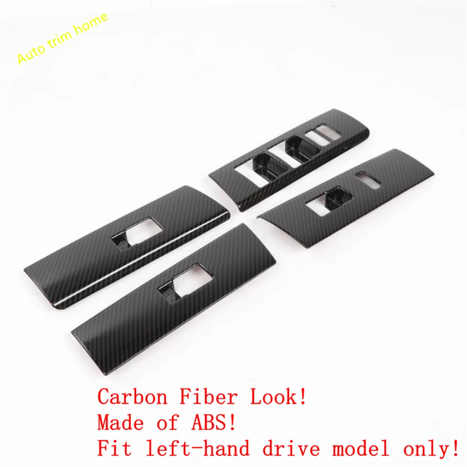 Carbon Fiber Look Lapetus подлокотник окно Стекло Лифт Панель Накладка подходит для Toyota 4runner 2010- ABS углеродного волокна/автомобильные аксессуары - Название цвета: Carbon Fiber Look
