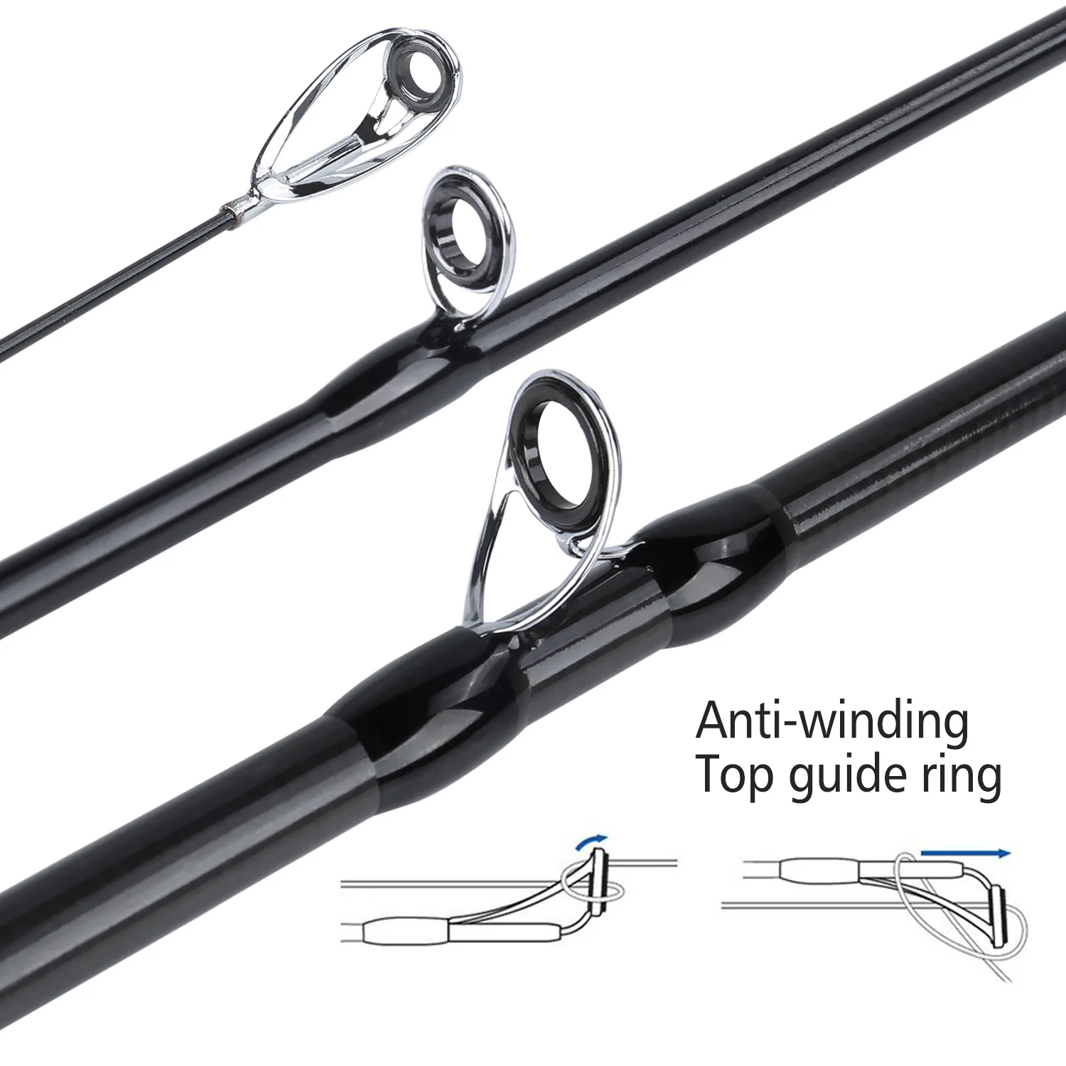 Sougayilang Rod Combo 4 Sections Carbon Fiber Casting Rod 2.1M/2.4M with Baitcasting Reel 12+1BB Right/Left Hand Fishing Reel