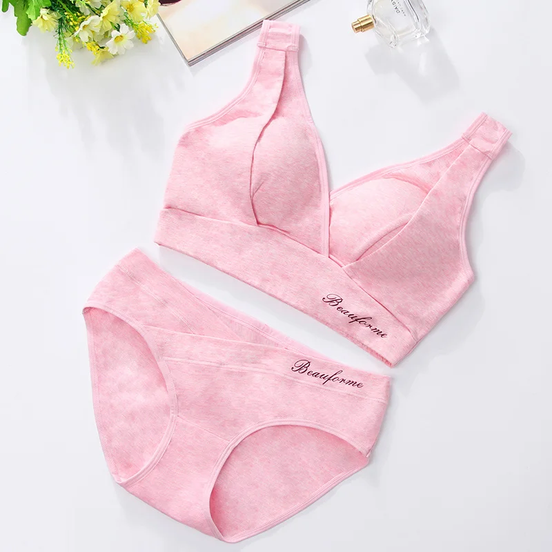 Plus Size Cotton Pregnancy Maternity Underwear V Neck Cross